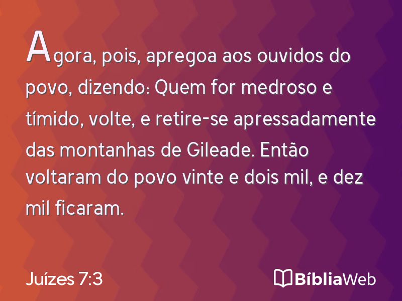 Juízes 7:3 em imagem para compartilhar