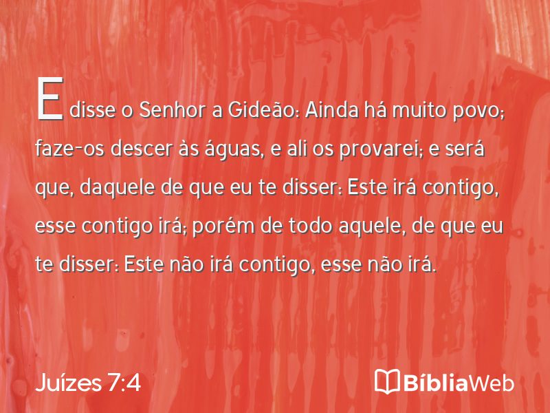 Juízes 7:4 em imagem para compartilhar