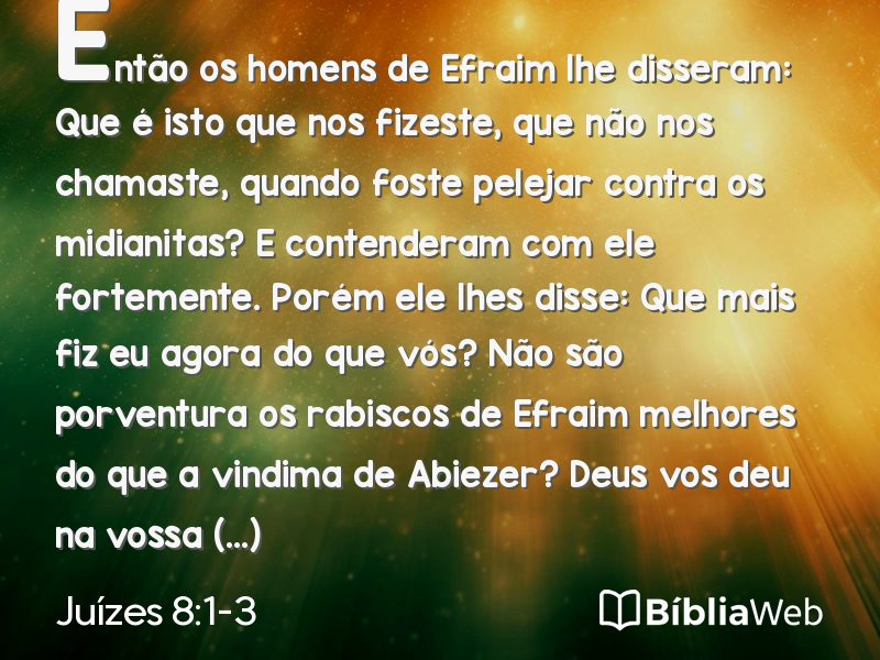 Juízes 8:1-3 em imagem para compartilhar