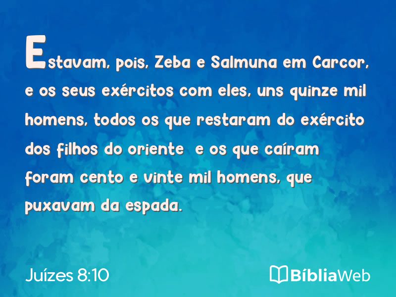 Juízes 8:10 em imagem para compartilhar