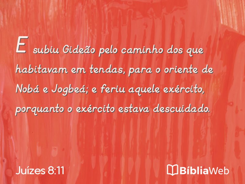 Juízes 8:11 em imagem para compartilhar