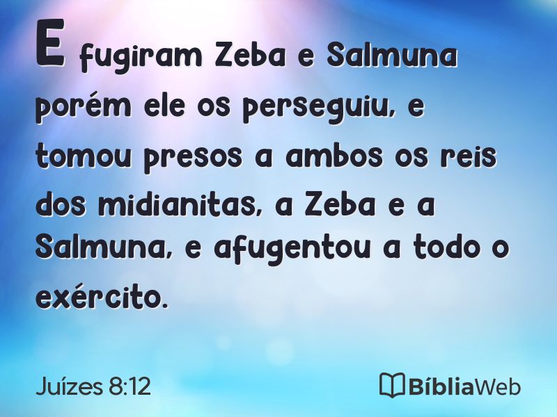 Juízes 8:12 em imagem para compartilhar