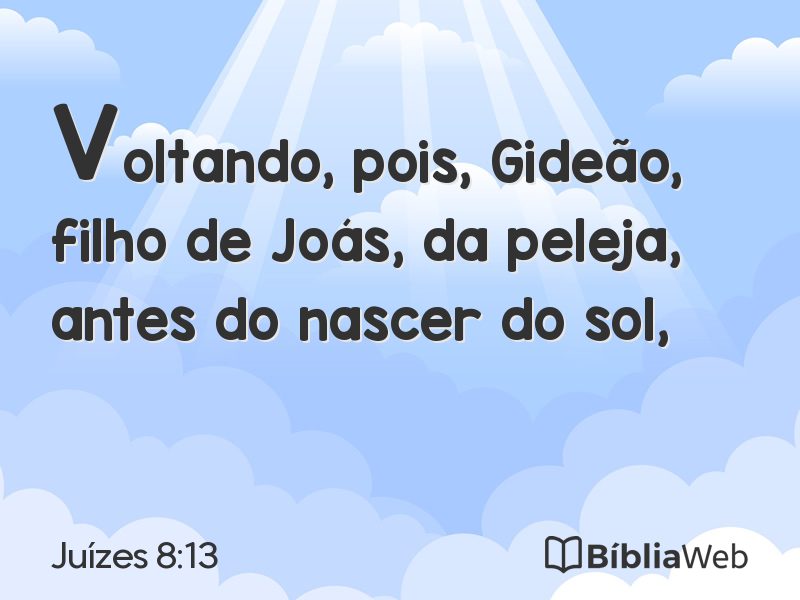 Juízes 8:13 em imagem para compartilhar