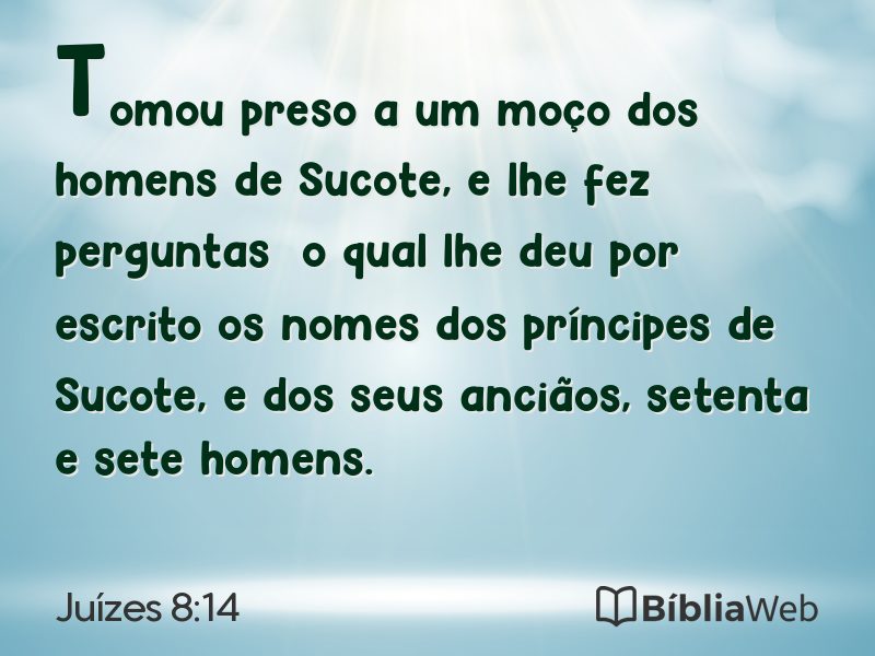 Juízes 8:14 em imagem para compartilhar