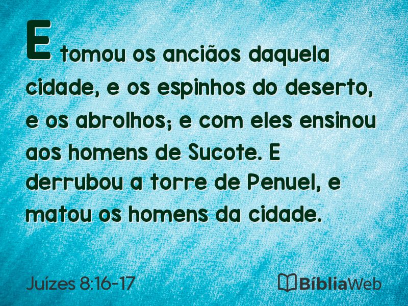 Juízes 8:16-17 em imagem para compartilhar