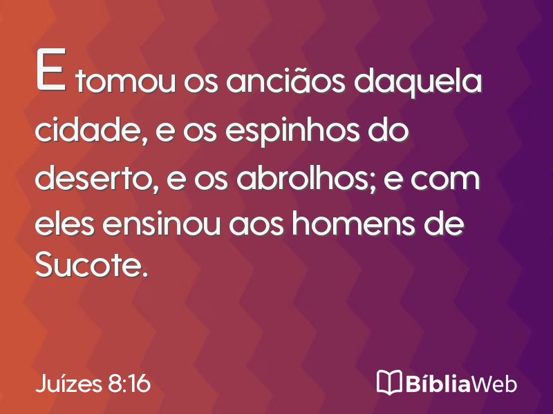 Juízes 8:16 em imagem para compartilhar