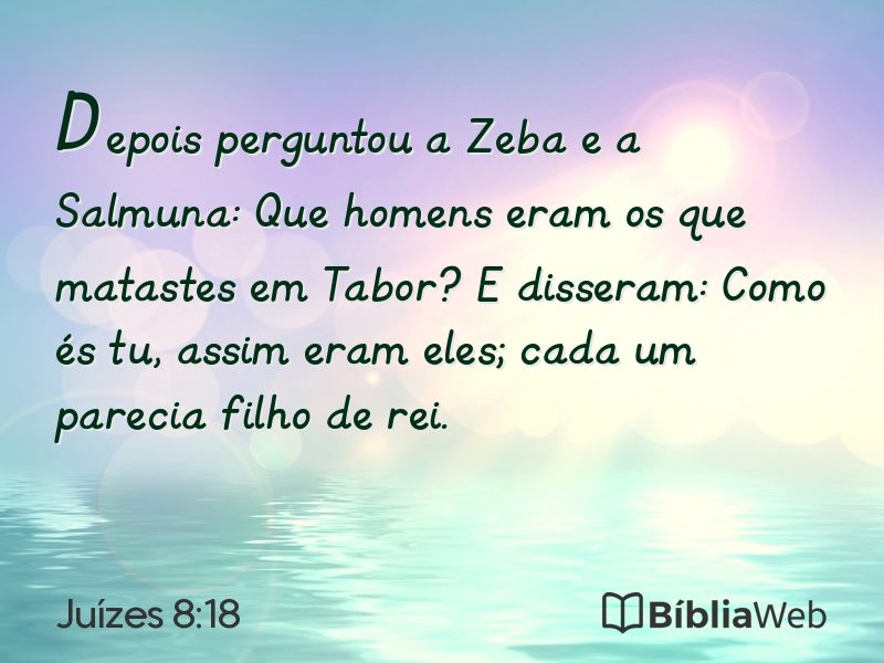 Juízes 8:18 em imagem para compartilhar