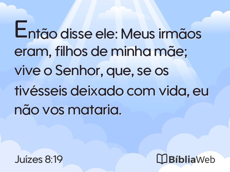 Juízes 8:19 em imagem para compartilhar