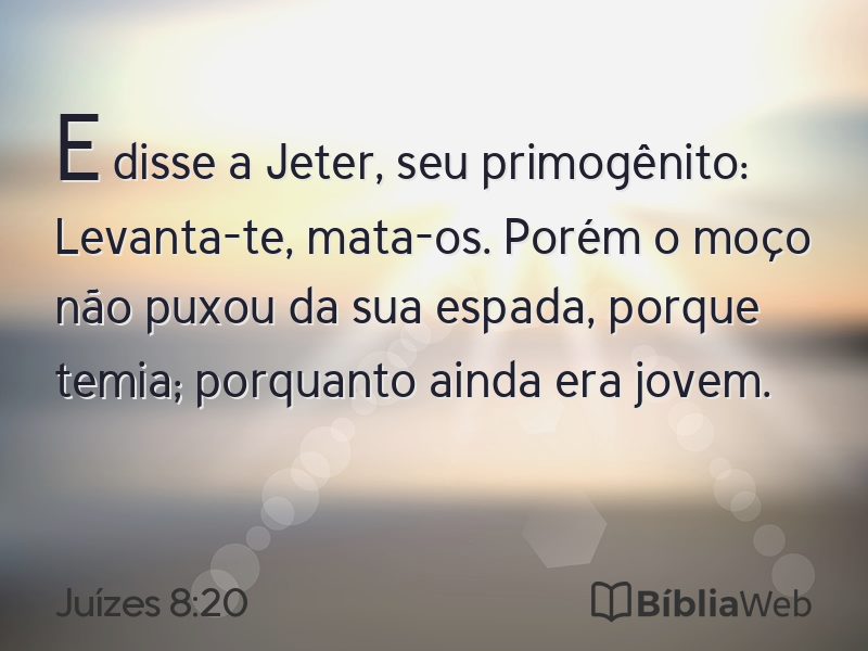 Juízes 8:20 em imagem para compartilhar