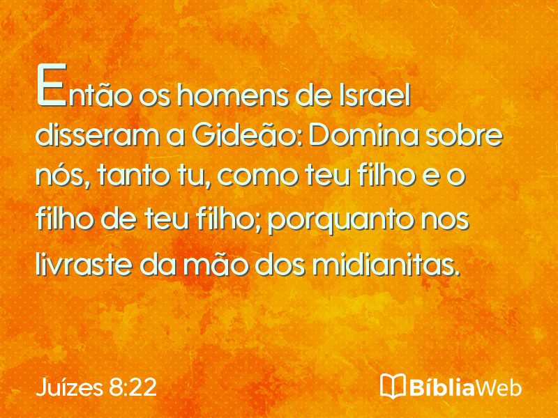 Juízes 8:22 em imagem para compartilhar