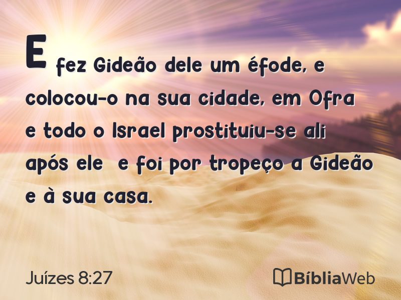 Juízes 8:27 em imagem para compartilhar