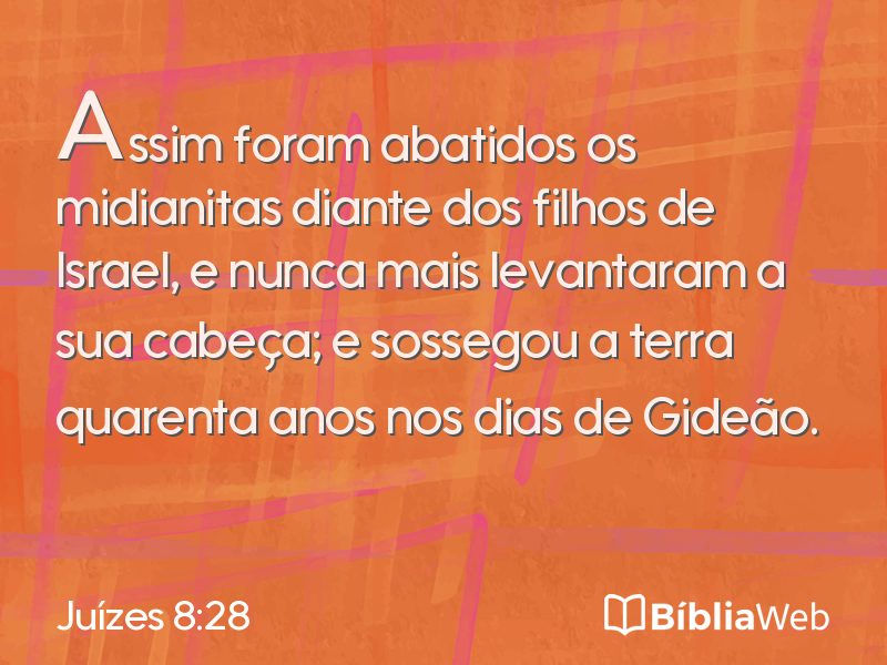 Juízes 8:28 em imagem para compartilhar