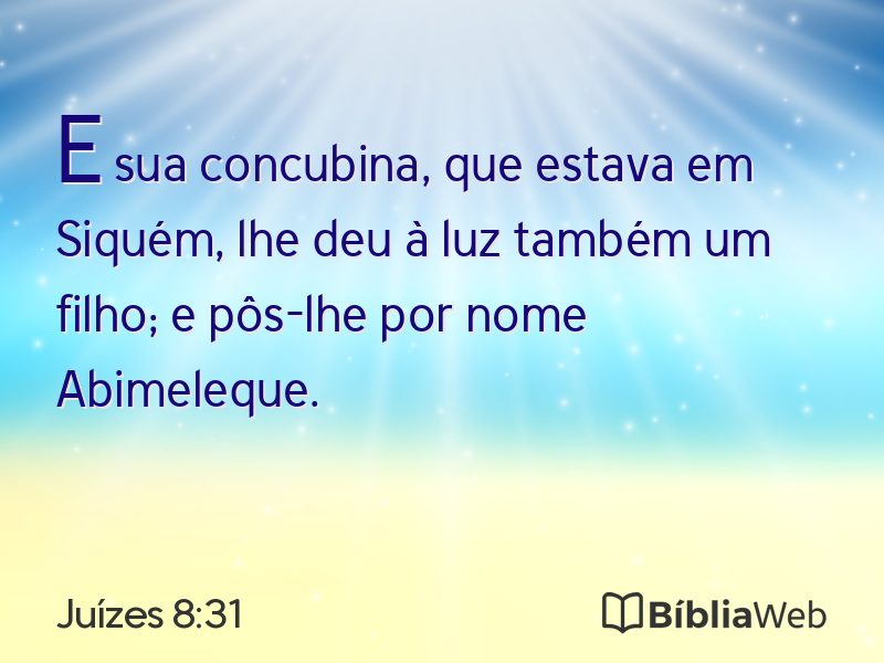 Juízes 8:31 em imagem para compartilhar