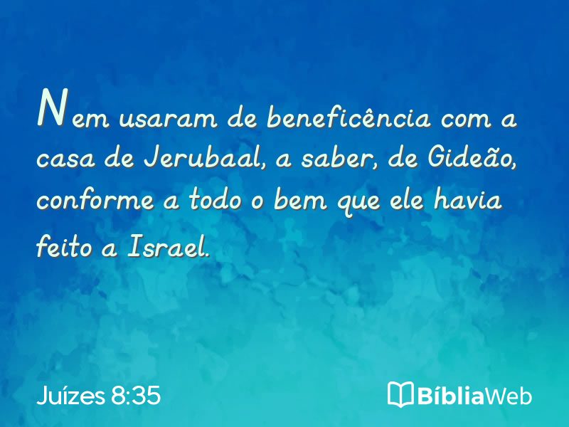 Juízes 8:35 em imagem para compartilhar