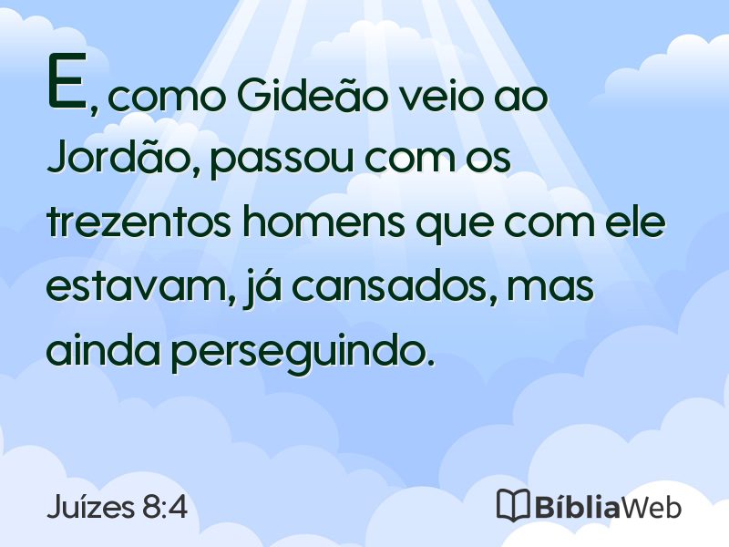 Juízes 8:4 em imagem para compartilhar