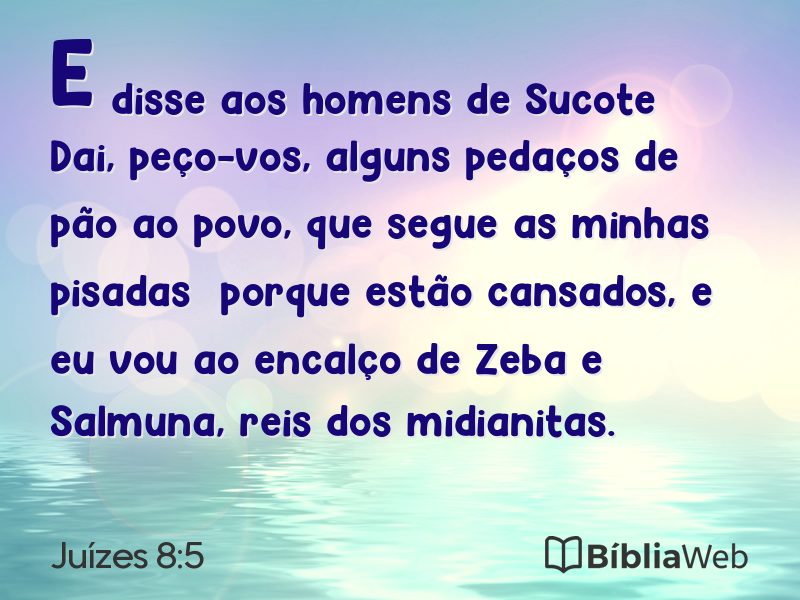 Juízes 8:5 em imagem para compartilhar