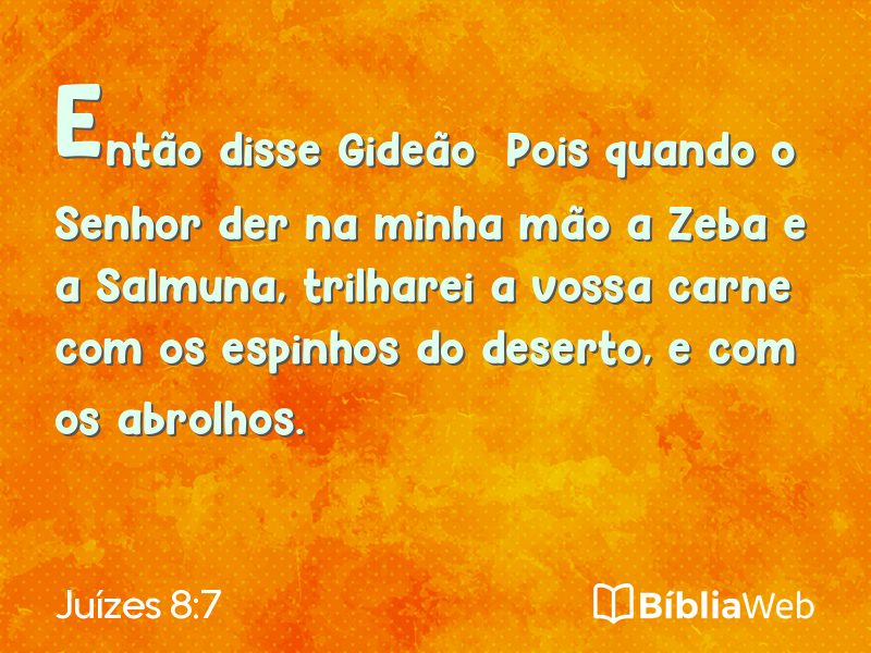 Juízes 8:7 em imagem para compartilhar