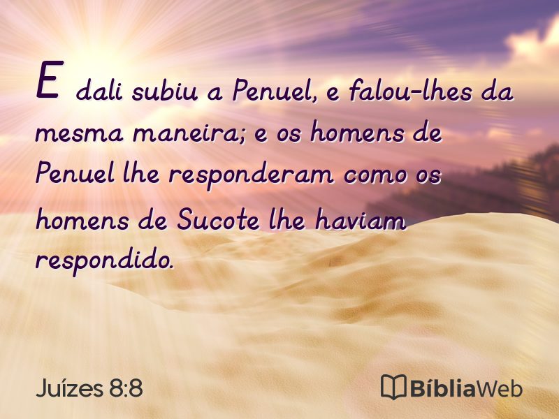 Juízes 8:8 em imagem para compartilhar