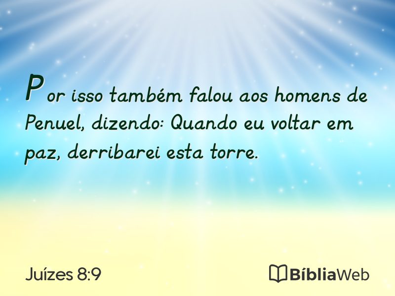 Juízes 8:9 em imagem para compartilhar