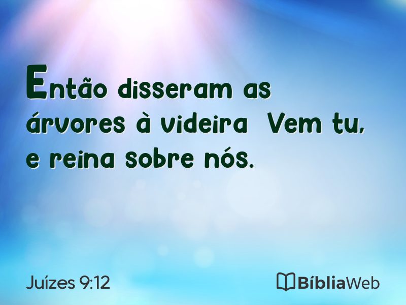 Juízes 9:12 em imagem para compartilhar