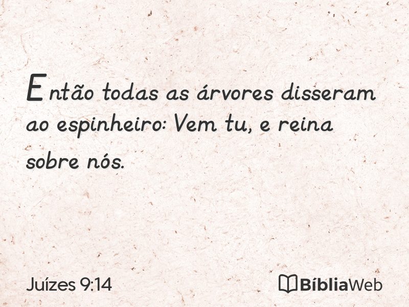 Juízes 9:14 em imagem para compartilhar