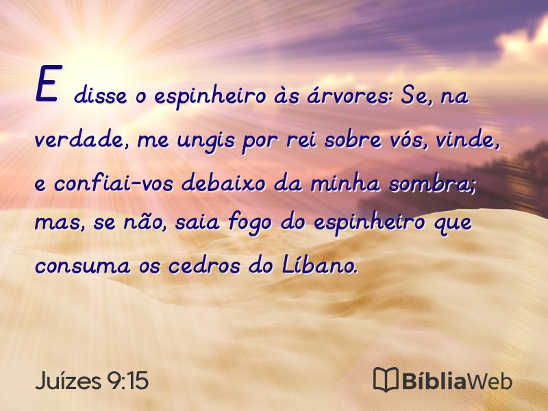 Juízes 9:15 em imagem para compartilhar
