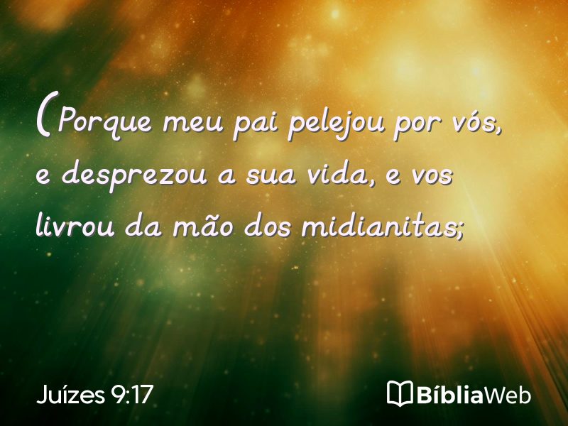 Juízes 9:17 em imagem para compartilhar