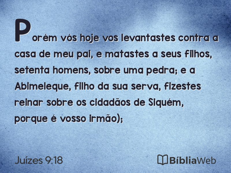Juízes 9:18 em imagem para compartilhar