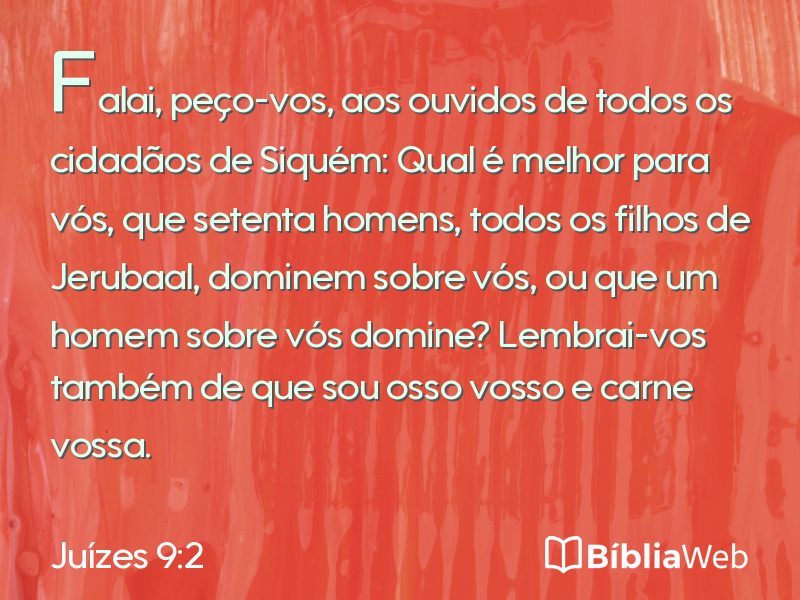 Juízes 9:2 em imagem para compartilhar