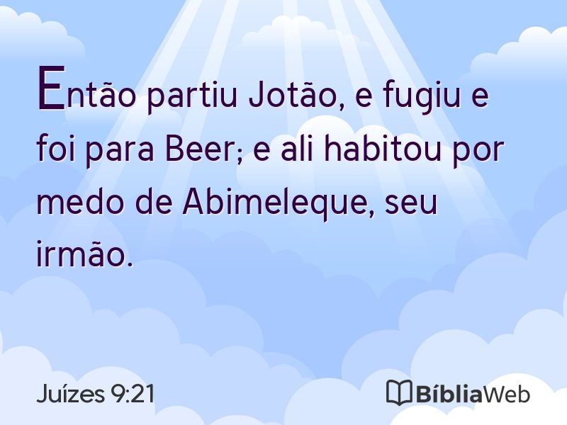 Juízes 9:21 em imagem para compartilhar