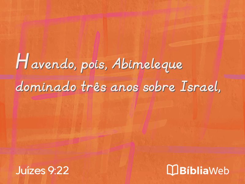 Juízes 9:22 em imagem para compartilhar
