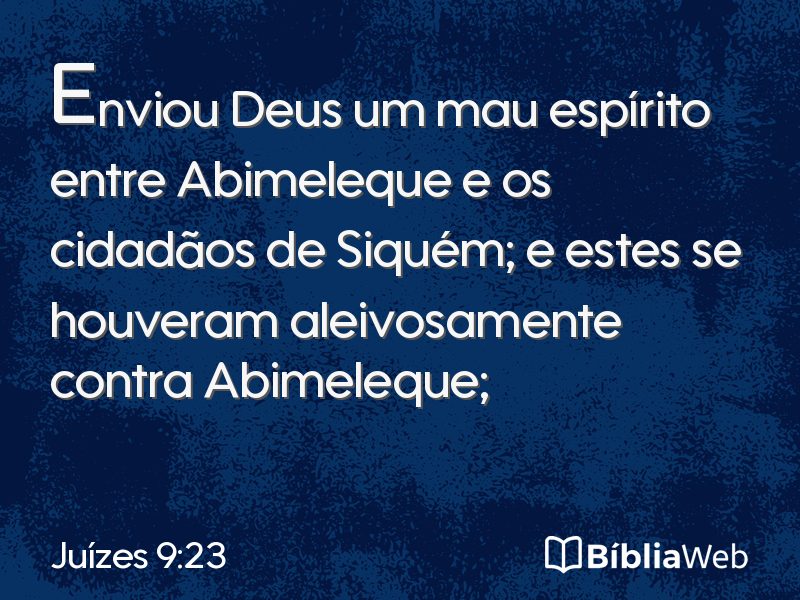 Juízes 9:23 em imagem para compartilhar