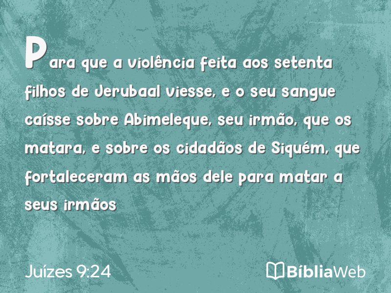 Juízes 9:24 em imagem para compartilhar