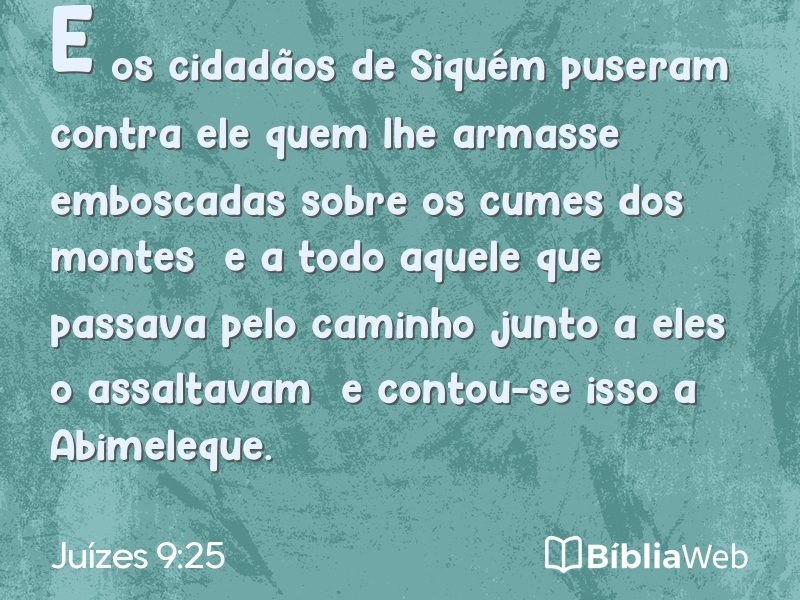 Juízes 9:25 em imagem para compartilhar