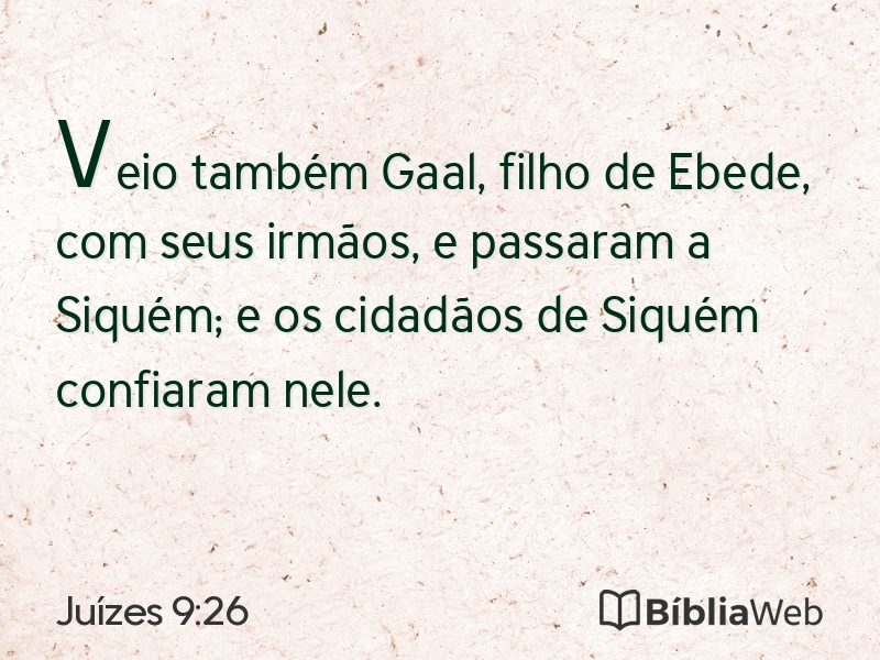 Juízes 9:26 em imagem para compartilhar