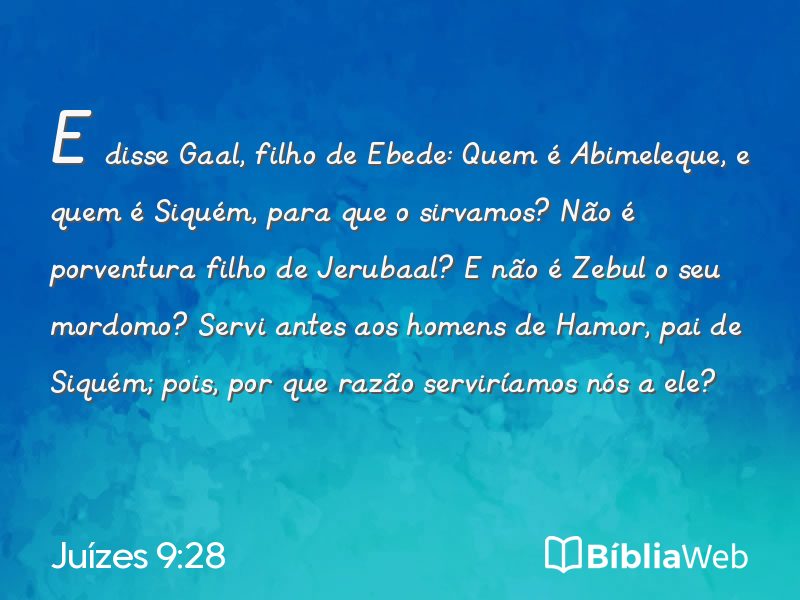Juízes 9:28 em imagem para compartilhar