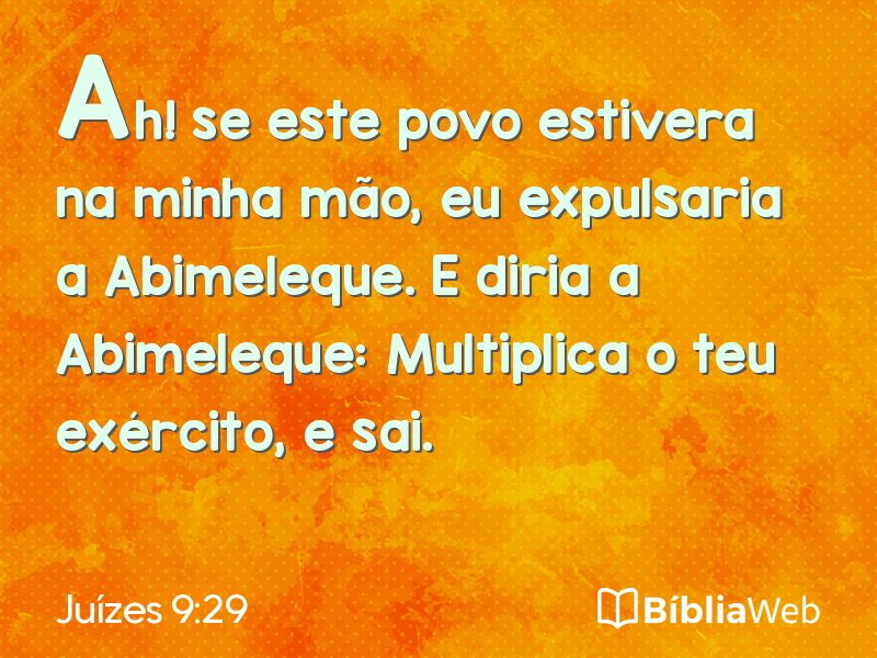 Juízes 9:29 em imagem para compartilhar