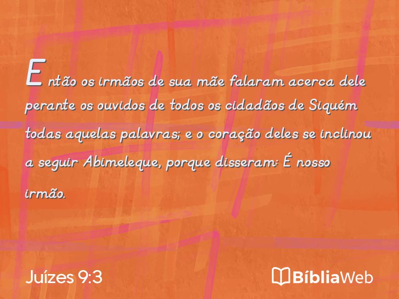 Juízes 9:3 em imagem para compartilhar