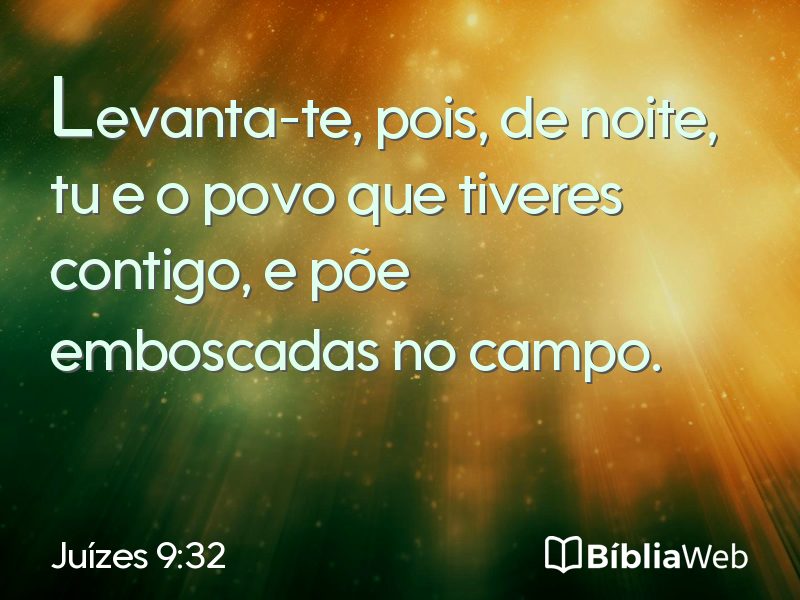 Juízes 9:32 em imagem para compartilhar