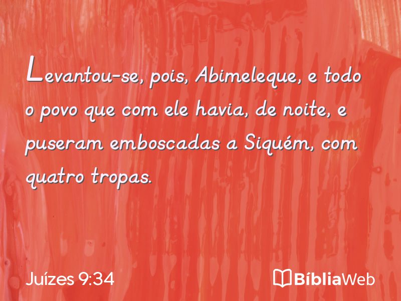 Juízes 9:34 em imagem para compartilhar