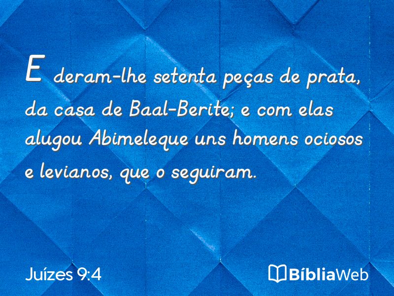 Juízes 9:4 em imagem para compartilhar