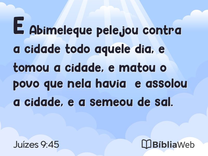Juízes 9:45 em imagem para compartilhar