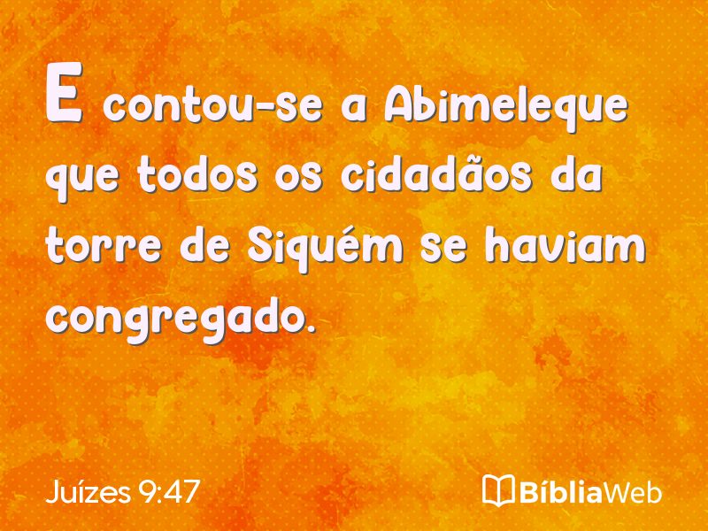 Juízes 9:47 em imagem para compartilhar