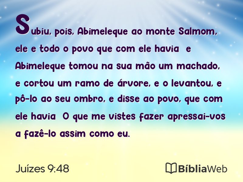 Juízes 9:48 em imagem para compartilhar