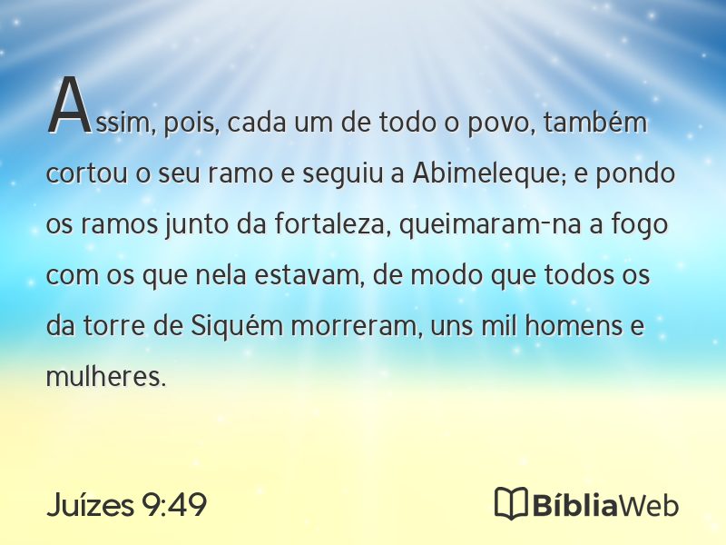 Juízes 9:49 em imagem para compartilhar