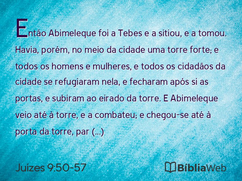 Juízes 9:50-57 em imagem para compartilhar