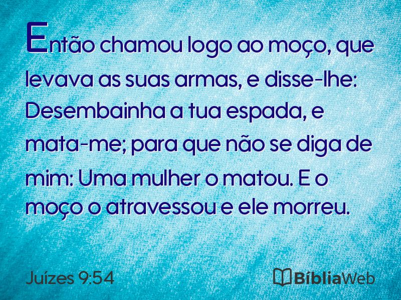Juízes 9:54 em imagem para compartilhar