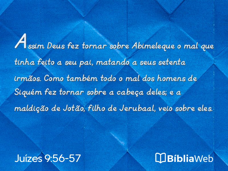 Juízes 9:56-57 em imagem para compartilhar