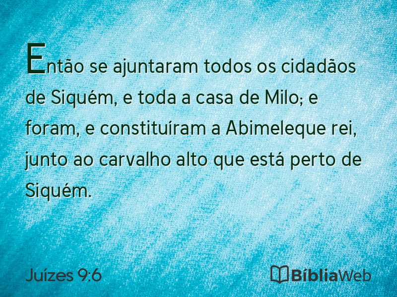 Juízes 9:6 em imagem para compartilhar