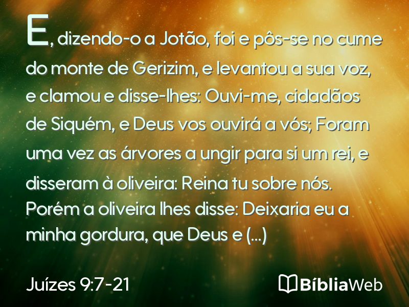 Juízes 9:7-21 em imagem para compartilhar